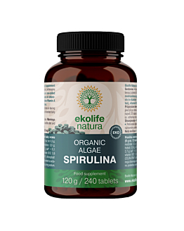 Ekolife Ekologiczna Spirulina 500 mg Tabletki, 240 szt.