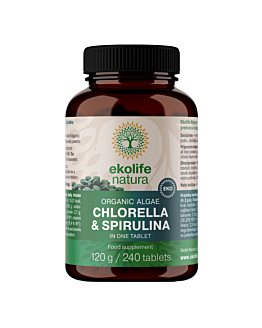 Ekolife Ekologiczna Chlorella & Spirulina Tabletki, 240 szt.