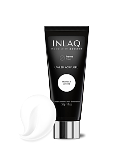 INLAQ Budujący Akrylożel do Paznokci, Perfect White
