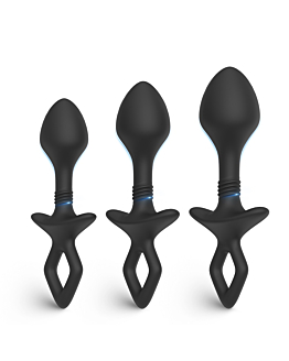 S-HANDE FlexiCore zestaw korków analnych Black 3szt