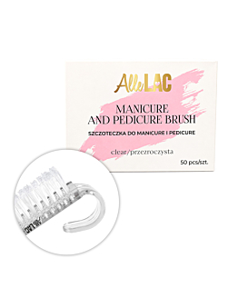 AlleLac Szczoteczka Do Manicure I Pyłu Mała Przezroczysta 50 szt.