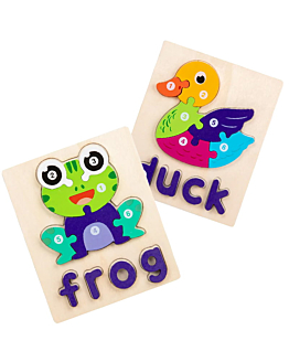 Habarri Puzzle drewniane - Kaczka i Żaba - Duck & Frog