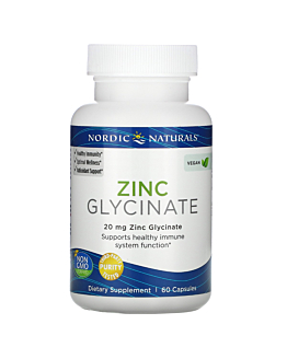 Nordic Naturals Cynk (Glicynian Cynku) 20 mg 60 kapsułek