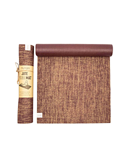 Myga antypoślizgowa mata do jogi Jute 5mm - bordowa