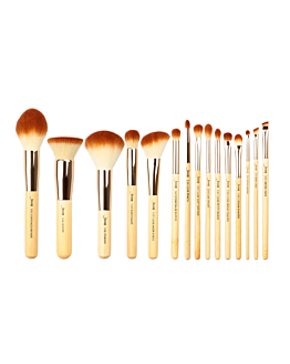 JESSUP Mature Peeled Bamboo Makeup Brush zestaw bambusowych pędzli do makijażu twarzy T140 15szt.