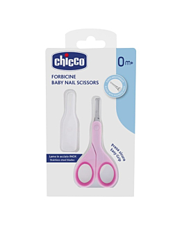 Chicco Baby Nail Scissors nożyczki z osłonką 0m+ Różowe