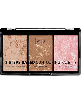 Wibo 3 Steps Baked Contouring Palette paleta do konturowania twarzy, 10g