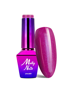 MollyNails Bling It On! Purple Chic Lakier Hybrydowy UV LED Nr 504 8 g