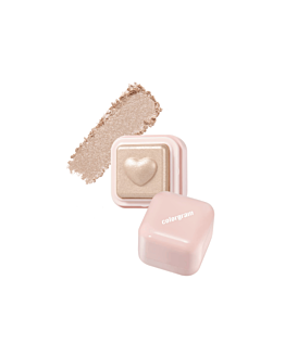 Colorgram Milk Bling Heartlighter, szampański rozświetlacz serduszko, 01 Peach Heart, 2,2g