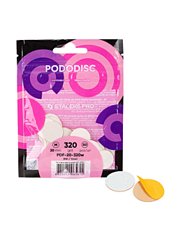 Staleks Expert PodoDisc Nakładki Ścierne Tarcze Wymienne 320 Grit Rozmiar M 20 mm 50 szt.