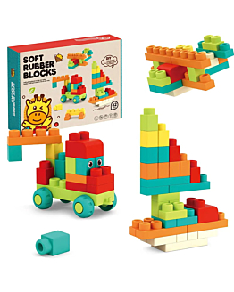 Habarri SOFT blocks - miękkie klocki konstrukcyjne 62 elementy
