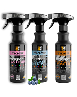 Chemical Tiger Odmrażacz do szyb luster Antypara przeciw parowaniu Tarcza lakier 3x 500 ml