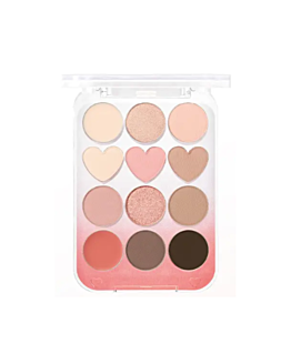 Colorgram - Pin Point Eyeshadow Palette 03 Apricot+Lively=Coral, paleta cieni do powiek w odcieniach koralowych, 5,3 g