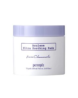 PETITFEE Azulene Ultra Soothing Pad, Płatki o właściwościach tonizujących, nawilżających oraz kojących, 70szt