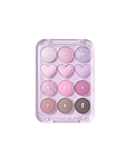 Colorgram Pin Point Eyeshadow Palette, paleta lawendowych cieni do powiek, 03 Pink + Lavender, 8,9g