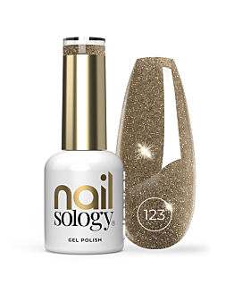 Clavier Nailsology lakier hybrydowy z brokatem 123 Golden Treasure, 8ml