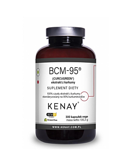 Kenay Kurkuma BCM‑95 Curcugreen czysty ekstrakt z kurkumy 300 kapsułek
