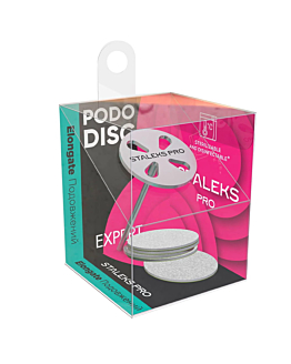 Staleks Expert PODODISC Wydłużony Dysk Do Pedicure Zestaw Trzpień Dysk + Wymienne Nakładki M 180 Grit 20 mm 5 szt.