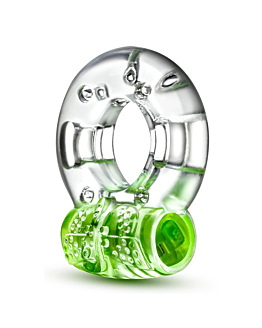Blush Play With Me Arouser Vibrating C-Ring wibrująca opaska na penisa Green