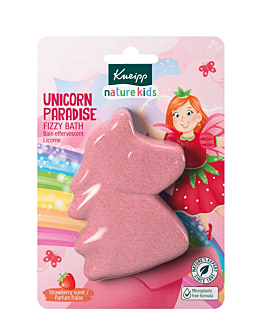 Kneipp Nature Kids Musująca figurka do kąpieli Kraina Jednorożców, Truskawka