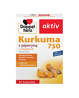 Doppelherz Aktiv Kurkuma z Piperyną Kapsułki, 30 szt.