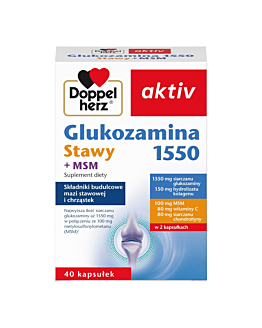 Doppelherz Activ Glukozamina 1550 Stawy + MSM, kaspułki, 40 szt.