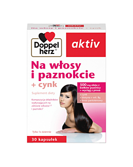 Doppelherz Activ Na Włosy I Paznokcie + Cynk, Kapsułki