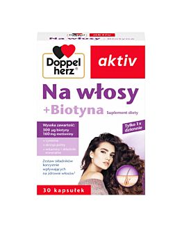 Doppelherz Aktiv Na Włosy + Biotyna, Kapsułki
