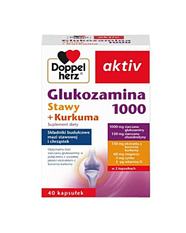 Doppelherz Activ Glukozamina 1000  Stawy + Kurkuma, kapsułki 40 szt.
