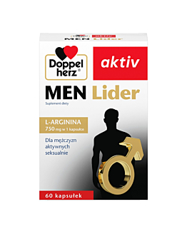 Doppelherz Aktiv Men Lider, Suplement diety dla mężczyzn aktywnych seksualnie, Kapsułki