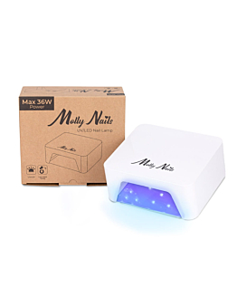 Molly Nails V9BAT Lampa LED/UV Do Paznokci Lakierów Hybrydowych Żeli i Akrylożeli Bezprzewodowa Biała 36W