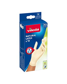 Vileda Rękawice lateksowe Natural Latex M/L 10 szt.