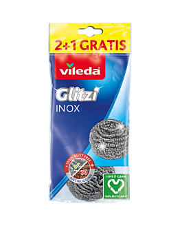 Vileda Spugna in acciaio Glitzi Spiral 3 pz