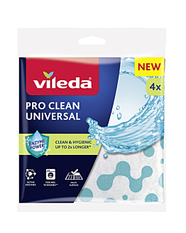 Vileda Ściereczka uniwersalna z enzymami Pro Clean, 4 szt.
