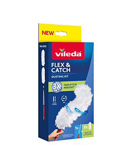 Vileda Miotełka do kurzu z krótką rączką + 2 wkłady Flex&Catch
