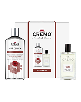Cremo Bourbon & Oak Zestaw: woda toaletowa 100 ml + żel pod prysznic 473 ml