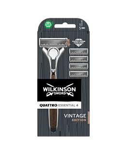 Wilkinson Quattro Titanium Vintage Clampack Maszynka do Golenia + 4 Wkłady
