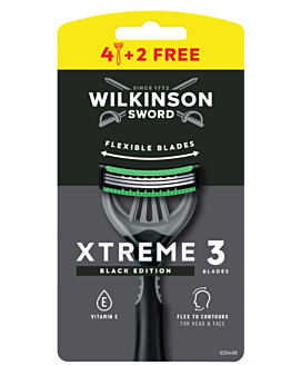 Wilkinson Xtreme 3 Black Rasoi, 6+2 pezzi.