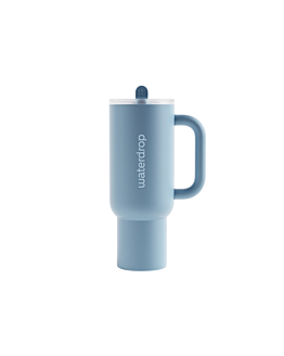 Waterdrop Explorer Kubek termiczny ze słomką, Łupkowy niebieski, 1100 ml