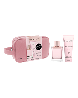Bugatti Bella Donna Zestaw dla kobiet: Woda perfumowana 60 ml + Żel pod prysznic 100 ml + Kosmetyczka