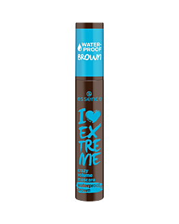 Essence I Love Extreme Crazy Volume Mascara Waterproof Brown Wodoodporny tusz do rzęs 01 
