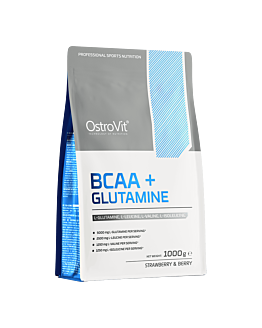 OstroVit BCAA + Glutamina 1000 g o smaku truskawkowo-jagodowym