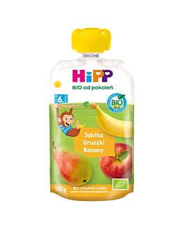 Hipp BIOMus Owocowy Jabłka-Gruszki-Banany Po 6 Miesiącu