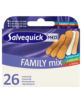Salvequick Family Mix, Plastry opatrunkowe