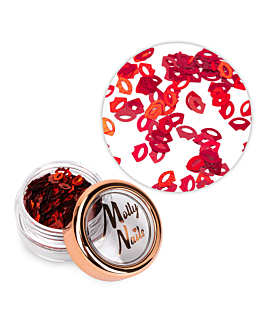 MollyNails Ozdoba Do Paznokci Czerwone Usta 2 g