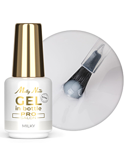 MollyNails Pro Salon Gel In Bottle Żel Budujący W Butelce Z Pędzelkiem Milky 15 g