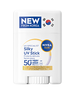 Nivea Sun Silky UV Stick, Crema solare in stick, 50+ PA++++