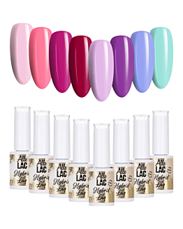 ALLELAC Limited Edition 2 Zestaw 8 Lakierów Hybrydowych Do Paznokci 5g