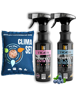 Chemical Tiger Pochłaniacz wilgoci 300 g + Antypara 500 ml + Odmrażacz do szyb 500 ml