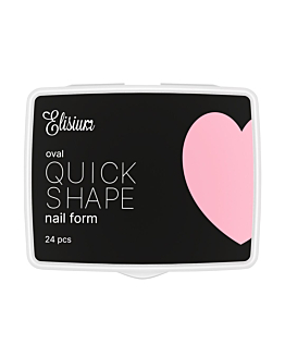 Elisium Quick Shape Nail Form Mini formy do przedłużania paznokci Oval 24szt